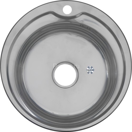 Мойка 510 N 0,6/170 врезная  круглая  с сифоном  (018N*16)