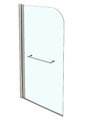 Шторка для ванны распашная Jacob Delafon Odeon Up 80х145 цвет профиля хром (E4932-GA)