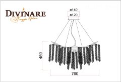 Подвесная люстра Divinare 3133/01 SP-10