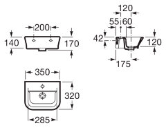Z Раковина GAP 350 х 320