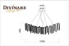 Подвесная люстра Divinare 3133/01 SP-14