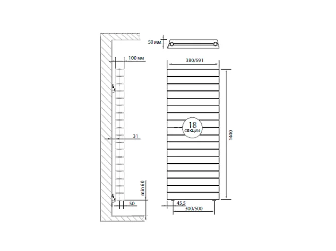 Биметаллический радиатор Royal Thermo PianoForte Tower 500/100-18 (Bianco Traffico)