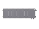 Радиатор Royal Thermo PianoForte 200 /Silver Satin - 12 секц. VDR