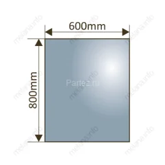 Зеркало с LED-подсветкой MELANA-6080 подогрев/часы (MLN-LED063)