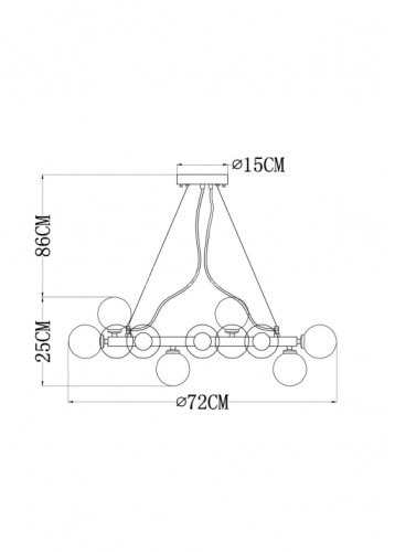 Подвесная люстра Arte Lamp A3988SP-25AB