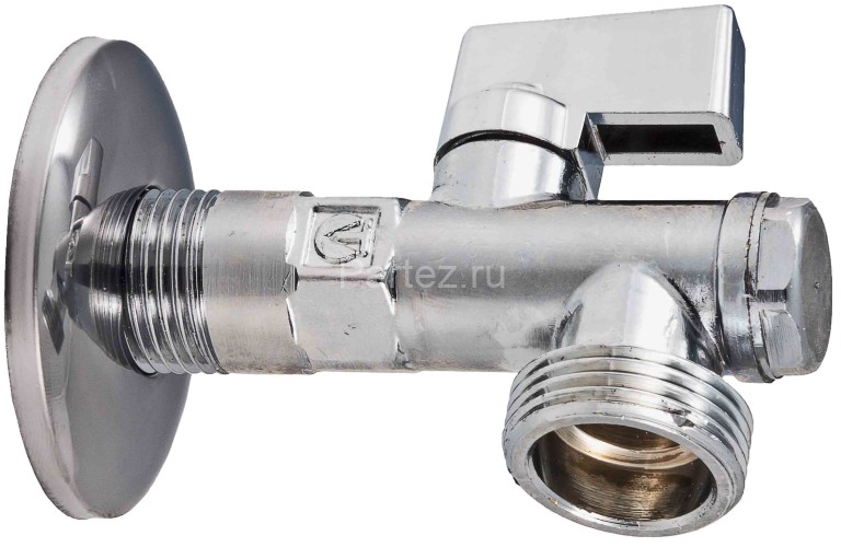 Кран шаровой угловой с фильтром для подключения с/т приборов 1/2"x1/2" VALTEC