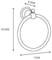 Полотенцедержатель Azario ELVIA кольцо, бронза (AZ-91111Q)