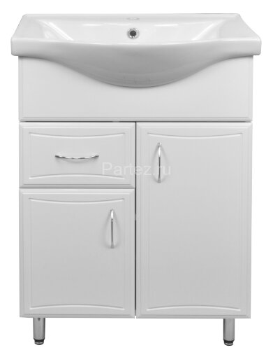 Комплект тумба Коралл-60/1 (600х850х450) с раковиной Basic 60 (CS00070575)
