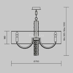 Подвесная люстра Maytoni DIA008PL-06CH