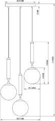 Подвесной светильник Moderli V2851-3P