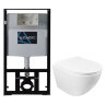 Сет инсталляция AZARIO + унитаз Grado безободковый, с быстросъемным сиденьем микролифт (AZ-8010-1000