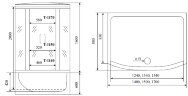 Timo Standart T-6670 Black душевая кабина (170*88*220), шт