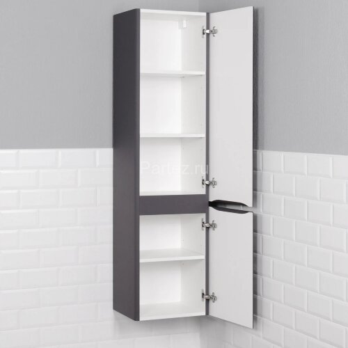 Пенал подвесной Итана Roberto 40 400х350х1550 правый, графит (CS00083702)