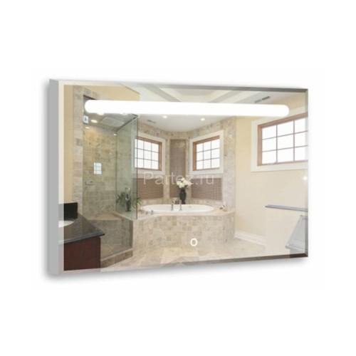 Зеркало LORANTO Фаворит 800х600 мм (ЛДСП-короб, мех.выключатель,LED-подсветка, фацет)