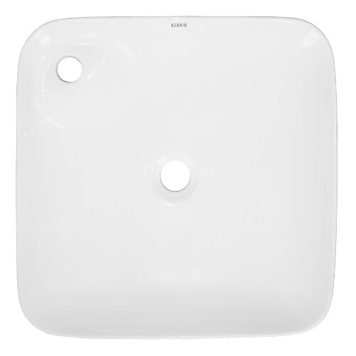 Раковина накладная Azario 460x460x100 квадратная, белый глянец (AZ-2181)