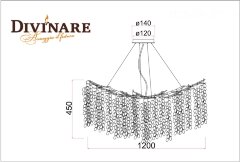 Подвесная люстра Divinare 3135/26 SP-14