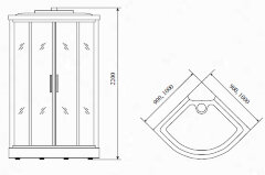 Timo Comfort T-8809 P Clean Glass душевая кабина (90*90*220), шт