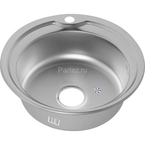 Мойка 510 MELANA 0,6/170 МАТОВАЯ в ИУ врезная круглая  с сифоном (018M ti *12)