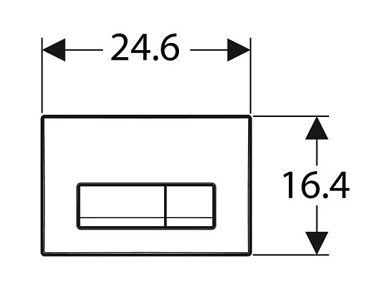 Кнопка смыва Geberit Delta50 двойной смыв, пластик, матовый хром (115.119.46.1)