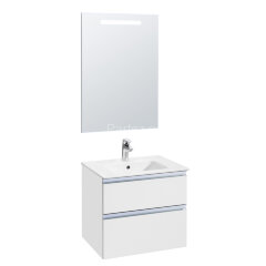 Модуль для раковины Roca THE GAP 600 мм, 2 ящика, белый глянец