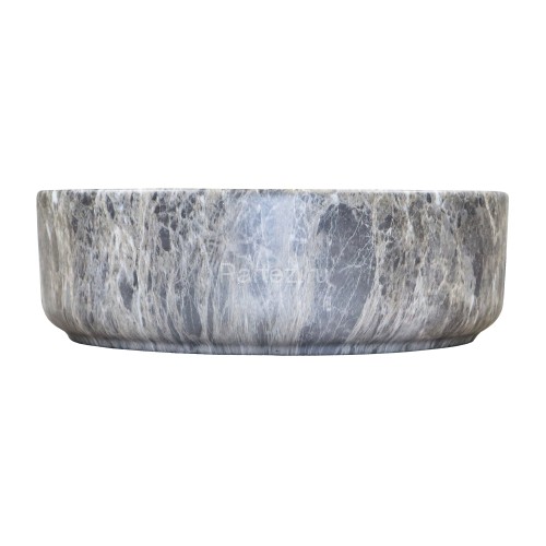 Раковина-чаша Azario 355х355х120 накладная, круглая, темный мрамор (AZ-3134-M816)