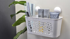 Полочка прямоугольная Fixsen Grampus одноэтажная, пластик, белая (GR-7085)