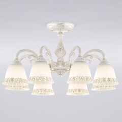 Потолочная люстра Eurosvet 60107/8 белый с золотом