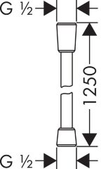 28270000 ХХ Шланг Isiflex 1,25 м, ½’