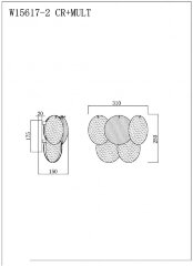 Бра iLamp W15617-2 CR+MULT