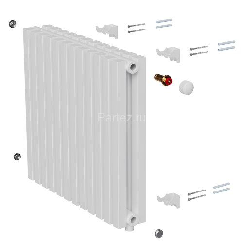 Дизайн-радиатор Royal Thermo Shift Q30 VC2050 - 24 секц. RAL9016