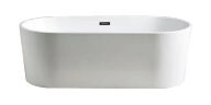 Ванна акриловая Azario BRISTOL 1800х800х600, свободностоящая, в комплекте с сифоном и металлической 
