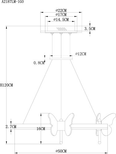 Подвесной светильник Arte Lamp A2187LM-1GO