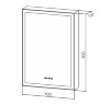Зеркало-шкаф AZARIO Киото 60 (600х800) c подсветкой и диммером + часы (LED-00002358)