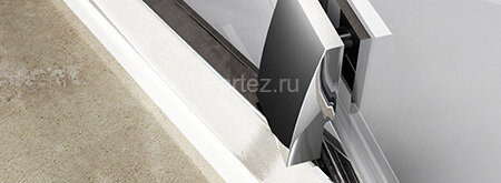 Душевая дверь Ravak Pivot распашная 100х190, толщина полотна 6мм универсальная, цвет профиля белый