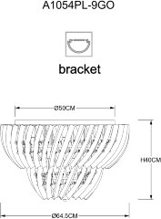 Потолочная люстра Arte Lamp A1054PL-9GO