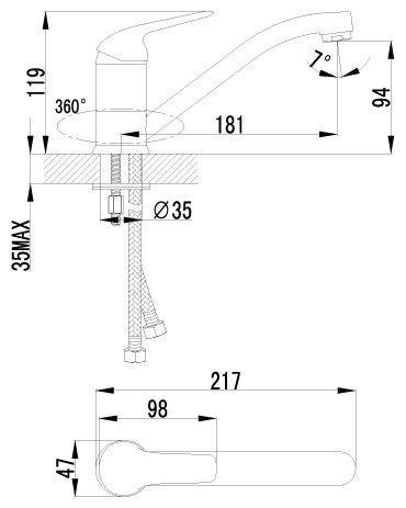 Смеситель Lemark Plus Advance LM1204C для кухни