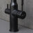 Смеситель Lemark Expert LM5083BL-Black для кухни c гибким изливом, с подключением к фильтру с питьев