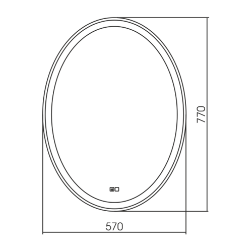 AZARIO зеркало Италия 570х770 сенсорный выключатель, диммер, подогрев (ФР-00001055)