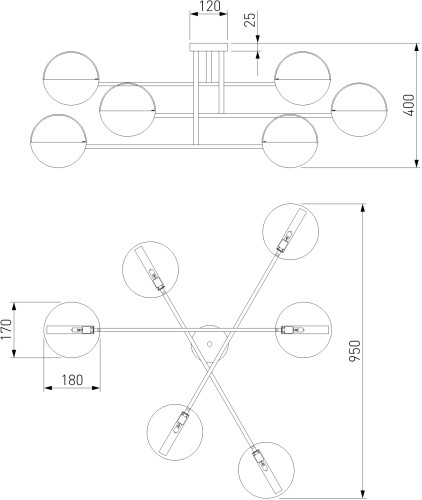 Потолочная люстра Eurosvet 70148/6