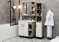 Тумба напольная Onika Тимбер 80.10 белый мат./дуб сонома (108045)