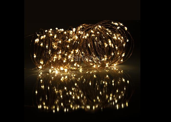 Светильник светодиодный SLR-G03-200Y садовый нить 200 LED желт. на солнечн. батарее ФАZА 5033344