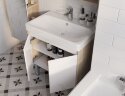 Тумба под раковину AQUATON Сканди 70 Doors универсальная, Белый/Дуб Верона (1A278901SDB20)