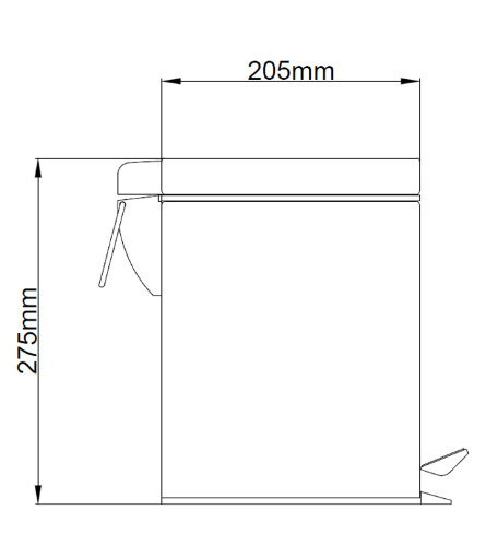 Ведро Azario , Хром (AZ-301-5L)