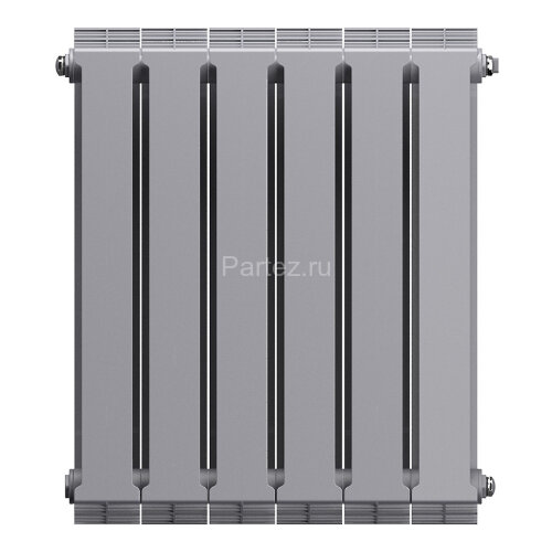 Биметаллический радиатор Royal Thermo PianoForte  500/100-6 (Silver Satin)
