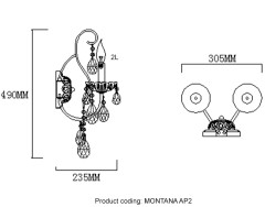 Бра Crystal Lux MONTANA AP2