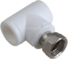 Тройник с накидной гайкой PPR D25х1&quot; Aquapipe