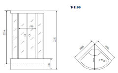 Timo Comfort T-8800 Clean Glass душевая кабина (100*100*220), шт