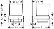 Cтакан Hansgrohe AddStoris, матовый чёрный (41749670)