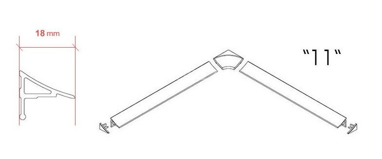 Универсальная декоративная планка Ravak 11/1100 белая (XB461100001)