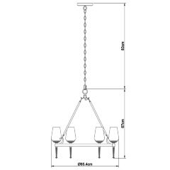 Подвесная люстра Arte Lamp A1722SP-6BA